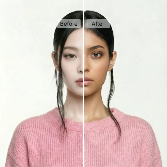 AI Face Swap Before and After